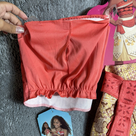 Disney Moana Adventure Dress Halloween Costume Dress Up Size 4-6x Youth Girls - Picture 5 of 6